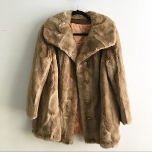 Vintage faux fur coat.